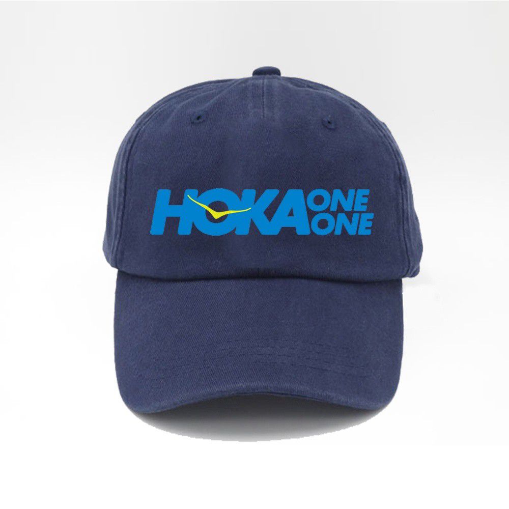 Hoka One One Logo Top Level - Baseball Caps - Navy Blue,Australia CAG-078321